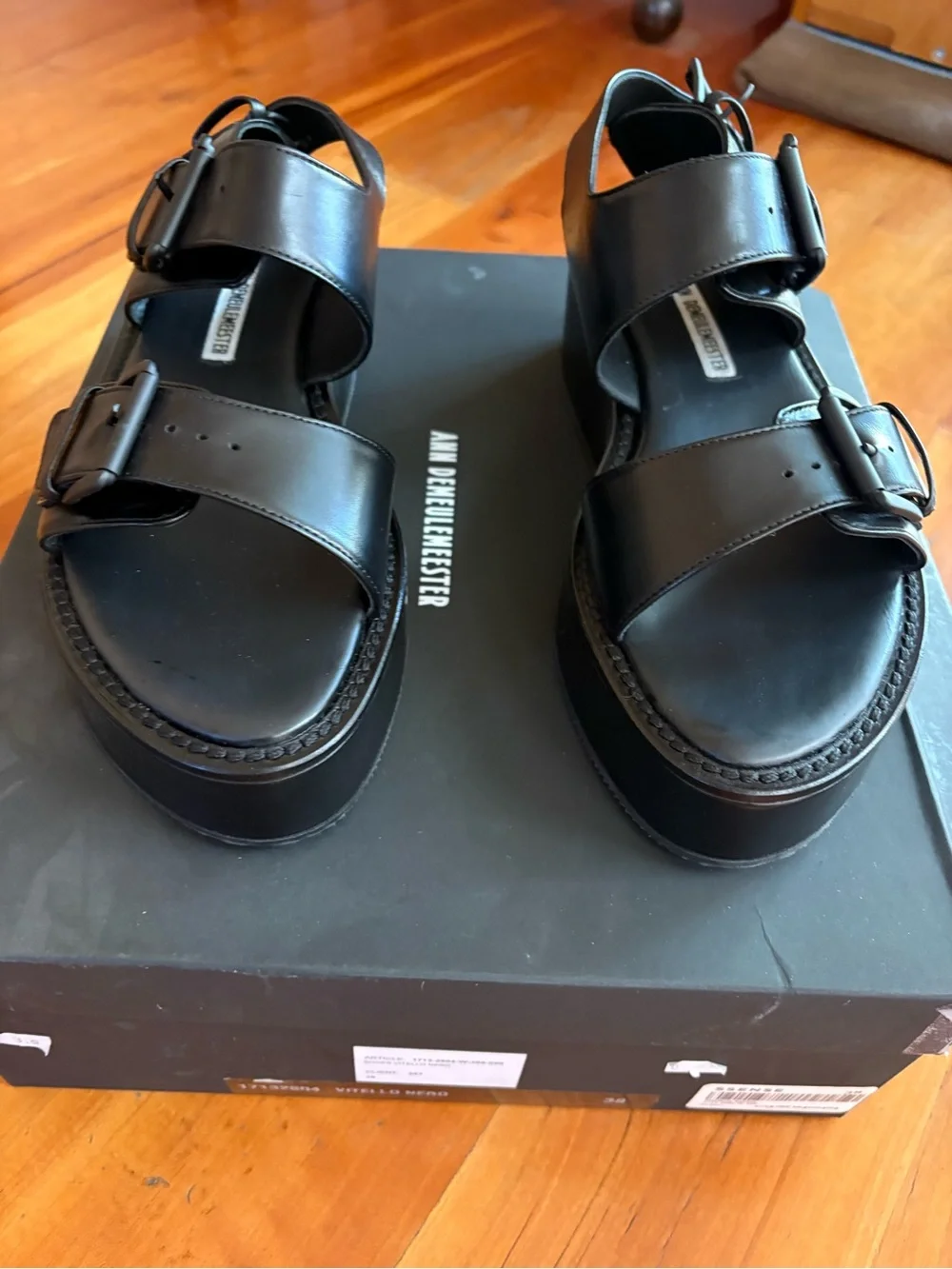 ANN DEMEULEMEESTER Platform Sandals Size 38